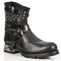 Ботинки M.MR021-C2 ITALI NEGRO NOMADA NEGRO MOTOROCK NEGRO T ACERO New Rock M.MR021-C2 - маленькая картинка