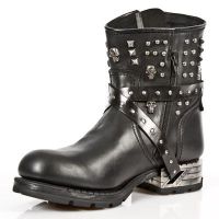 Ботинки M.MR021-C2 ITALI NEGRO NOMADA NEGRO MOTOROCK NEGRO T ACERO New Rock M.MR021-C2 - маленькая картинка