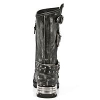 Сапоги M.MR030-S2 VINTAGE RASPADO NEGRO, MOTOROCK NEGRO T.ACERO New Rock M.MR030-S2 - маленькая картинка