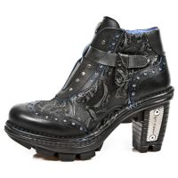  M.NEOTR003-C12 LUX NEGRO AZUL NAPA VINTAGE FLOWER NEG PULIK - 