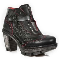 Ботинки M.NEOTR003-C2 LUX NEGRO ROJO VINTAGE FLOWER NEGRO ANTIK ACER New Rock M.NEOTR003-C2 - маленькая картинка