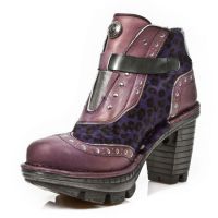 Ботинки M.NEOTR003-C4 BOX TALCO LILA LEOPARDO LILA PULIK ACERO ELAST New Rock M.NEOTR003-C4 - маленькая картинка