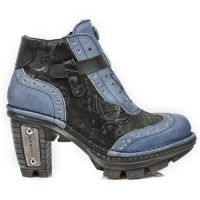  M.NEOTR003-C5 BOX TALCO AZUL VINTAGE FLOWER NEGRO - 