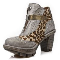 Ботинки M.NEOTR003-C7 BOX TALCO ORO PELO LEOPARDO MARRON BOX OROMANE New Rock M.NEOTR003-C7 - маленькая картинка