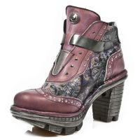 Ботинки M.NEOTR003-C8 BOX TALCO LILA VINTAGE FLOWER LILA PULIK ACERO New Rock M.NEOTR003-C8 - маленькая картинка