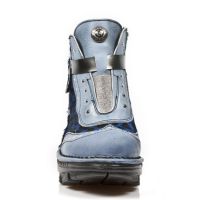 Ботинки M.NEOTR003-C9 BOX TALCO AZUL PELO LEOPARDO AZUL PULIK ACERO New Rock M.NEOTR003-C9 - маленькая картинка