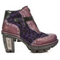 Ботинки M.NEOTR003-R4 BOX TALCO LILA LEOPARDO LILA PULIK ACERO ELAST New Rock M.NEOTR003-R4 - маленькая картинка
