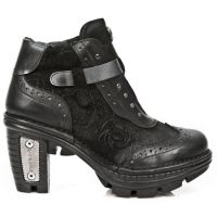 Ботинки M.NEOTR003-S1 ITALI NEGRO, DRAMA ANTE NEGRO, ANTIK ACERO New Rock M.NEOTR003-S1 - маленькая картинка