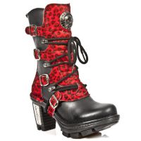 Сапоги M.NEOTR005-C13 ITALI NEGRO PELO LEOPARDO ROJO NEOTRAIL NEGRO New Rock M.NEOTR005-C13 - маленькая картинка