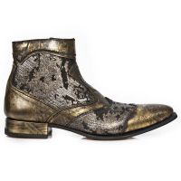 Туфли M.NW111-R3 BOX OROMANE NOBUCK NEGRO TEJUS ORO VIP 1 NEGRO New Rock M.NW111-R3 - маленькая картинка