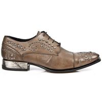 Ботинки M.NW115-C3 AUTOLUCIDO GALIA MARRON VIP1 NEGRO SUELA ACERO T New Rock M.NW115-C3 - маленькая картинка