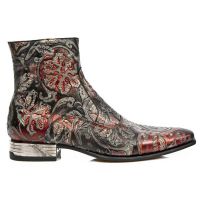 Ботинки M.NW121-S23 VINTAGE FLOWER ROJO, VIP-1 GUM NEGRO T.VIP ACERO New Rock M.NW121-S23 - маленькая картинка