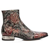 Ботинки M.NW121-S23 VINTAGE FLOWER ROJO, VIP-1 GUM NEGRO T.VIP ACERO New Rock M.NW121-S23 - маленькая картинка