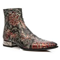 Ботинки M.NW121-S23 VINTAGE FLOWER ROJO, VIP-1 GUM NEGRO T.VIP ACERO New Rock M.NW121-S23 - маленькая картинка