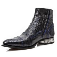 Ботинки M.NW133-C3 PITON NEGRO GRAFITO REVESS AZUL VIP1 GUM NEGRO TA New Rock M.NW133-C3 - маленькая картинка