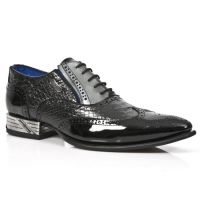 Ботинки M.NW136-C2 CHAROL NEGRO PITON NEGRO PULIK ACERO VIP1 GUM NEG New Rock M.NW136-C2 - маленькая картинка