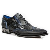 Ботинки M.NW136-C5 LUX NEGRO AZUL PITON NEGRO PULIK ACERO VIP1 GUM N New Rock M.NW136-C5 - маленькая картинка