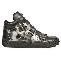 Ботинки M.PS006-C1 ITALI NEGRO PULIK ACERO PISA NEGRO New Rock M.PS006-C1 - маленькая картинка