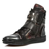 Ботинки M.PS028-C2 PULIK ACERO ITALI NEGRO VINTAGE2 FLOWER ROJO PISA New Rock M.PS028-C2 - маленькая картинка