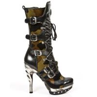 Сапоги M.PUNK001-C15 NOMADA NEGRO PELO CAMUFLAJE MUSGO PL ACERO PUN New Rock M.PUNK001-C15 - маленькая картинка