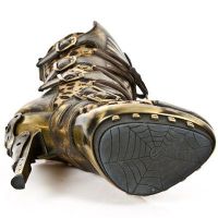 Сапоги M.PUNK001-C70 BOX OROMANE LEOPARDO PELO MARRON PLATAF ORO New Rock M.PUNK001-C70 - маленькая картинка