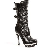 Сапоги M.PUNK001-VC1 VEGAN NEGRO PLAT ACERO PUNK GARRAS T COBRA ACE New Rock M.PUNK001-VC1 - маленькая картинка