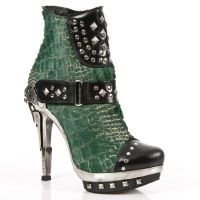 Ботинки M.PUNK003-C9 NOMADA NEGRO PELO COCO VERDE PL ACERO PUNK RECI New Rock M.PUNK003-C9 - маленькая картинка