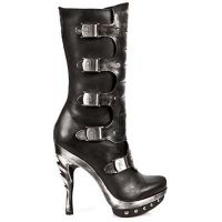 Сапоги M.PUNK014-C1 ITALI NEGRO BOX PLAMANE PL ACERO PUNK GARRAS T New Rock M.PUNK014-C1 - маленькая картинка