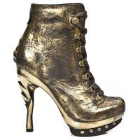 Ботильоны M.PUNK025-C7 BOX OROMANE LEOPARDO MARRON PL ORO PUNK COBRA G New Rock M.PUNK025-C7 - маленькая картинка