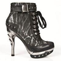  M.PUNK028-C1 ITALI NEGRO, PITON PLISADO NEGRO ACERO, PUNK GA - 
