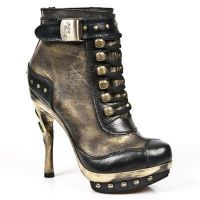 Ботильоны M.PUNK028-C10 NOMADA NEGRO BOX OROMANE PL ORO PUNK COBRA ORO New Rock M.PUNK028-C10 - маленькая картинка
