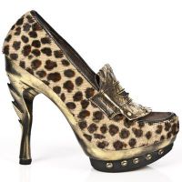 Туфли M.PUNK038-C2 PELO LEOPARDO GALIA MARRON BOX ORO COBRA GARRAS New Rock M.PUNK038-C2 - маленькая картинка