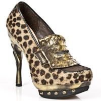 Туфли M.PUNK038-C2 PELO LEOPARDO GALIA MARRON BOX ORO COBRA GARRAS New Rock M.PUNK038-C2 - маленькая картинка