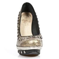 Туфли M.PUNK043-C18 PITON ORO PIEL VIVO NEG PL PUNK CALAVERA CRIST New Rock M.PUNK043-C18 - маленькая картинка