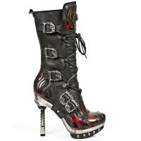Сапоги M.PUNK049-C30 ITALI NEGRO, PULIK FUEGO, PUNK CALAVERA CRIST New Rock M.PUNK049-C30 - маленькая картинка