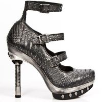 Босоножки M.PUNK051-C2 PITON GRIS PLATA PL ACERO PUNK CRISTAL T CANYON New Rock M.PUNK051-C2 - маленькая картинка