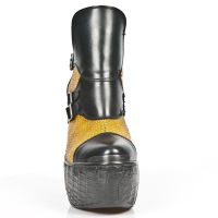 Ботильоны M.PZ001-L1 ANTIK NEGRO SERPIENTE MATRIX AMARILLO PL PANZER New Rock M.PZ001-L1 - маленькая картинка