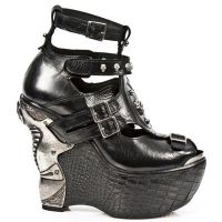 Босоножки M.PZ004-C1 NOMADA NEGRO ITALI NEGRO PL PANZER NEGRO T ACERO New Rock M.PZ004-C1 - маленькая картинка