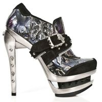  M.ROCK204-R1 VELOUR NEGRO VINTAGE FLOWER LILA ROCK ACERO - 
