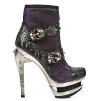  M.ROCK217-C6 VINTAGE FLOWER NEGRO CYBERTEX LILA ROCK ACERO - 