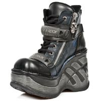 Ботинки M.SP0002-C3 ITALI NEGRO BOX AZUL METAL GRAB DIAMANTE NEO CUNA New Rock M.SP0002-C3 - маленькая картинка