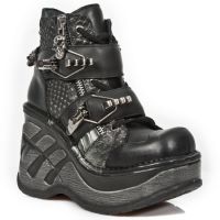 Ботинки M.SP0003-C3 ITALI NEGRO SERPENTE MAKI ACERO NEOCUÑA SPORT New Rock M.SP0003-C3 - маленькая картинка