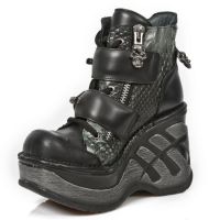 Ботинки M.SP0003-C3 ITALI NEGRO SERPENTE MAKI ACERO NEOCUÑA SPORT New Rock M.SP0003-C3 - маленькая картинка