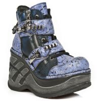 Ботинки M.SP0003-C5 DRAMA AZUL BOX AZUL METAL GRABADO DIAMANTE NEOCU New Rock M.SP0003-C5 - маленькая картинка