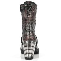 Ботинки M.TR001-C23 VINTAGE FLOWER ROJO TRAIL NEGRO TACON ACERO New Rock M.TR001-C23 - маленькая картинка