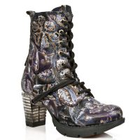 Ботинки M.TR001-C40 VINTAGE FLOWER LILA, TRAIL NEGRO ACERO New Rock M.TR001-C40 - маленькая картинка