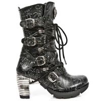 Сапоги M.TR003-C7 VINTAGE FLOWER NEGRO, TRAIL NEGRO ACERO New Rock M.TR003-C7 - маленькая картинка