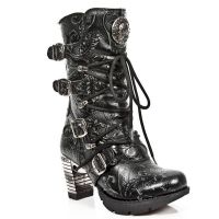 Сапоги M.TR003-C7 VINTAGE FLOWER NEGRO, TRAIL NEGRO ACERO New Rock M.TR003-C7 - маленькая картинка