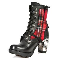 Сапоги M.TR027-C1 ITALI NEGRO TELA ESCOCESA ROJA TRAIL NEGRO-2 New Rock M.TR027-C1 - маленькая картинка
