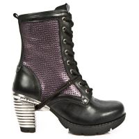 Ботинки M.TR037-C1 ITALI NEGRO ANTIK LILA PERFORADO PL TACON ACERO New Rock M.TR037-C1 - маленькая картинка